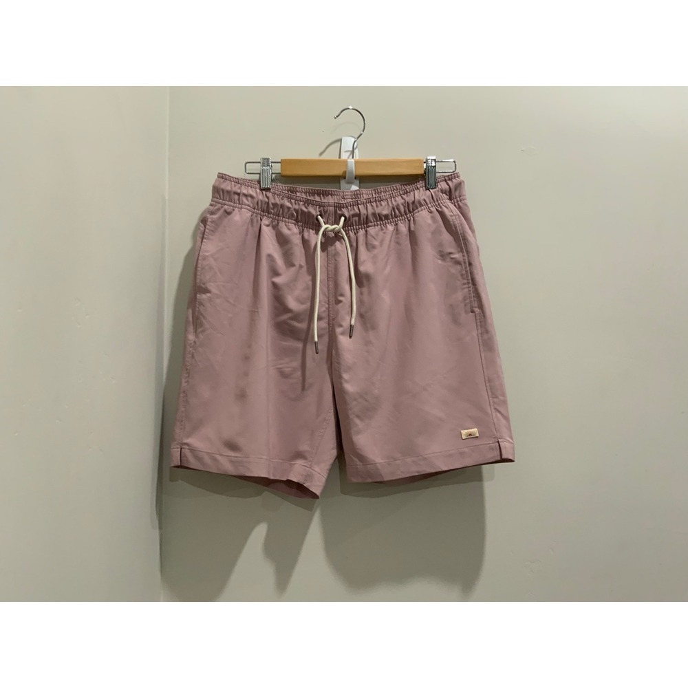 Faherty All Day Shorts Mens Pink Elastic Waist Drawstring Quick Dry Size Medium